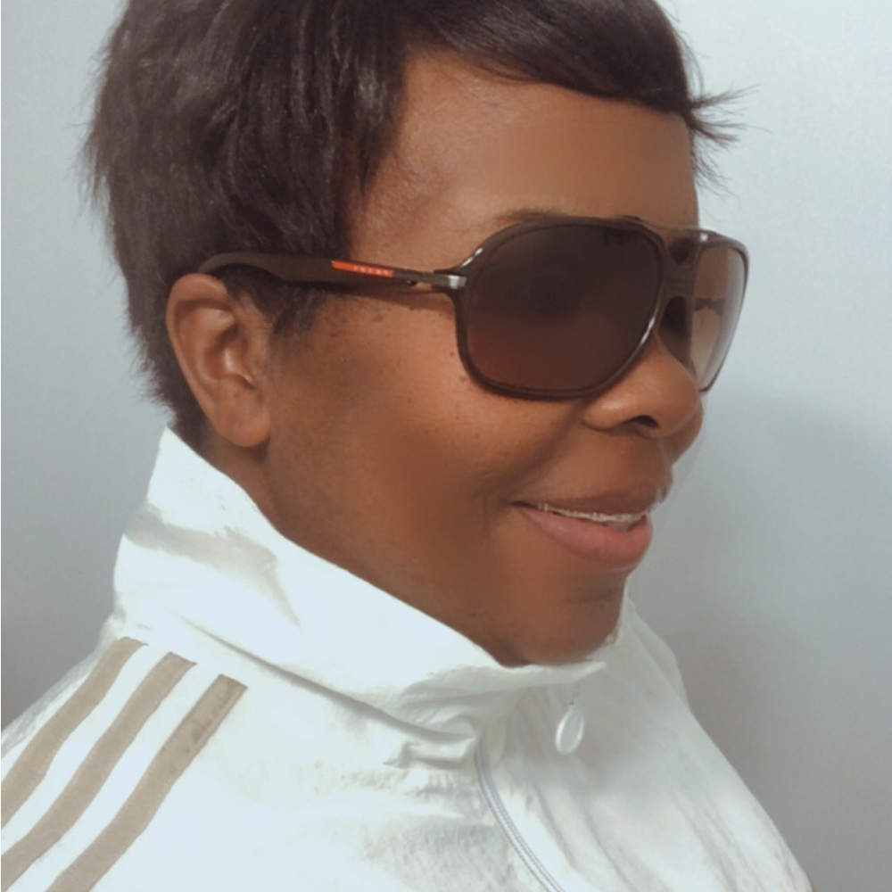 Prada Dark Brown Sunglasses with Gray Case